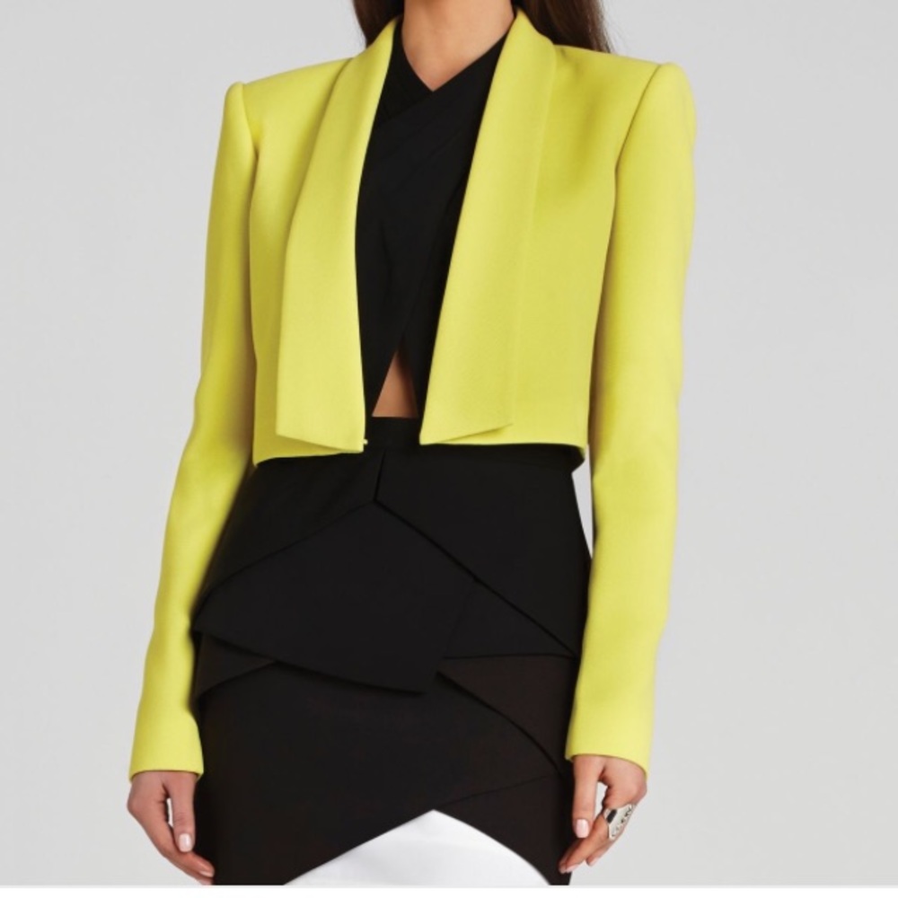 Cropped canary jacket